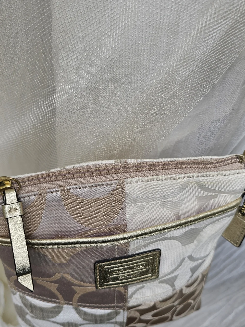 Coach Patch Patchwork Signature Crossbody Bag in Neutral Beige - Picture 11 of 16